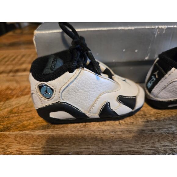 OG 1998 Rare Baby Nike Air Jordan XIV 14 What/Black - Picture 2 of 9